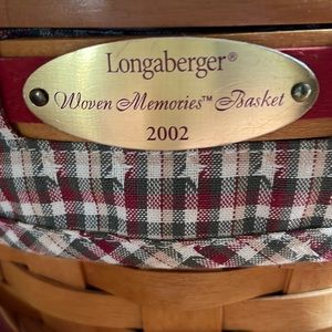 Longaberger Woven Memories Basket with plastic liner.